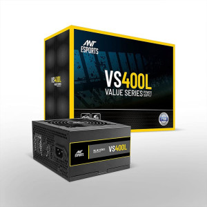 Ant Esports VS400L Value Series Power Supply 400 Watts PSU with Continuous Power and 120mm Silent Fan  (Black)